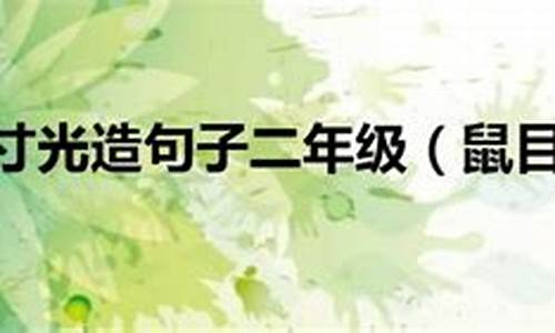 鼠目寸光造句子简短_鼠目寸光造句子10字