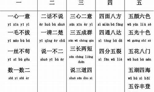 数字成语大全四字成语数字_数字成语大全四字成语大全