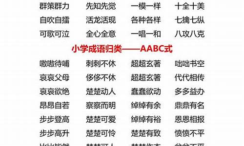 成语ABAC_成语abac式的成语大全